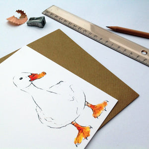 duck drake card animal blank | Clare Baird
