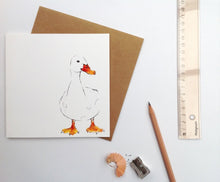 Load image into Gallery viewer, duck drake greetings card animal | Clare Baird