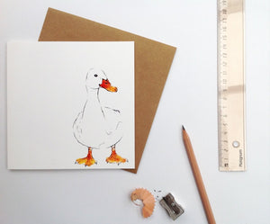 duck drake greetings card animal | Clare Baird