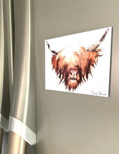 Load image into Gallery viewer, Highland Cow Fridge Magnet.