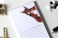 Load image into Gallery viewer, Red Squirrel Magnetic Notepad. Design by Clare Baird