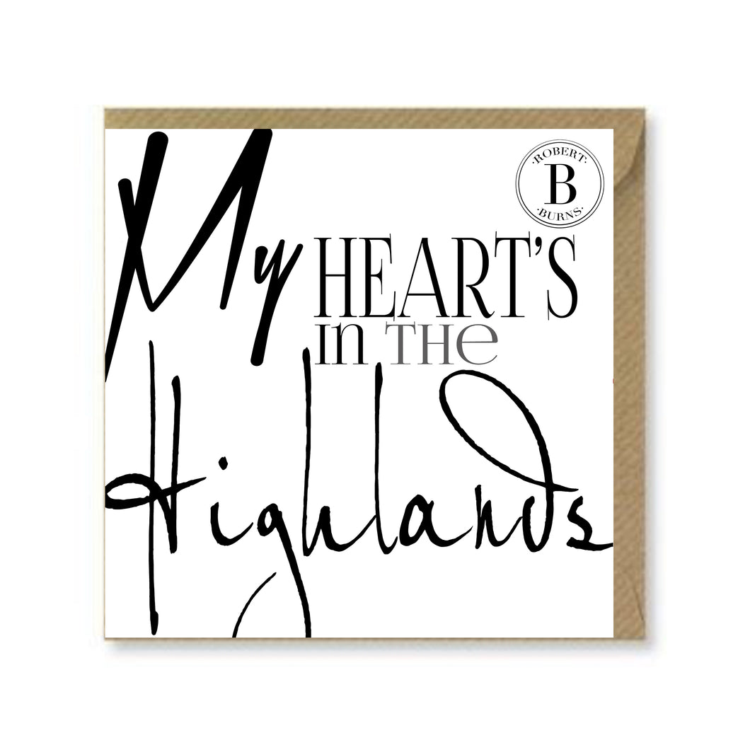 My Heart's in the Highlands Card