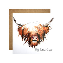 Load image into Gallery viewer, Highland Cow Card