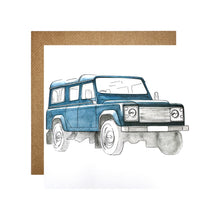 Load image into Gallery viewer, Land Rover Card - Navy