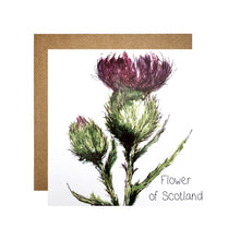 Load image into Gallery viewer, Scottish Thistle Flower of Scotland Card