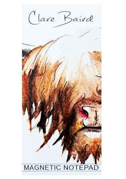 Highland Cow Magnetic Notepad/memo pad