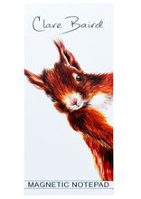 Load image into Gallery viewer, Red Squirrel Magnetic Notepad. Design by Clare Baird