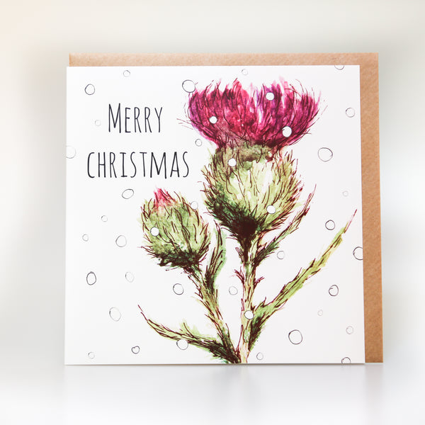 Thistle/Flower of Scotland Christmas Card