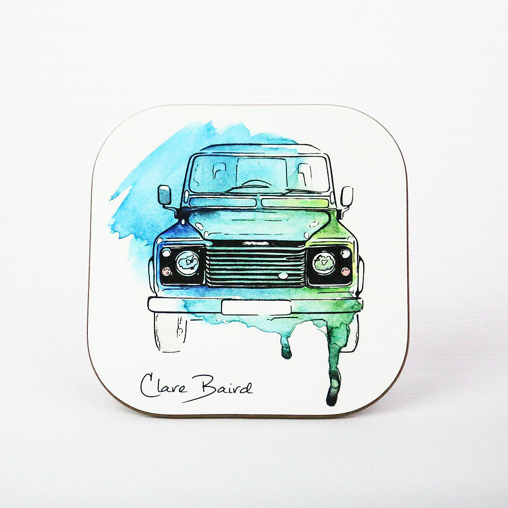 Land Rover Defender Coaster | Clare Baird – Clare Baird