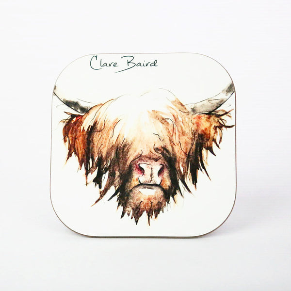 Highland Cow Hairy Coo Coaster | Artist, Clare Baird