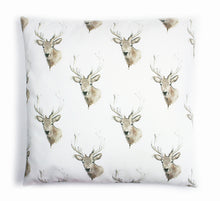 Load image into Gallery viewer, Scottish Highland Stag Cotton Cushion | Artist, Clare Baird