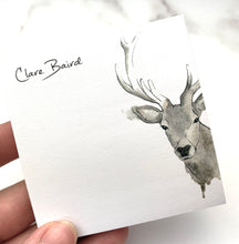 Load image into Gallery viewer, Highland Stag Sticky Notes. Sticky memos designed by Clare Baird Designs