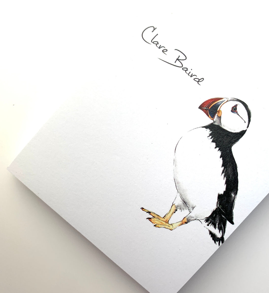 Puffin Sticky Notes.  Sticky Notepads designed by Clare Baird Designs