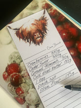 Load image into Gallery viewer, Highland Cow Magnetic Notepad/memo pad