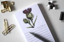 Load image into Gallery viewer, Thistle Flower of Scotland Magnetic Notepad