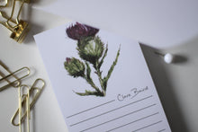 Load image into Gallery viewer, Thistle Flower of Scotland Magnetic Notepad