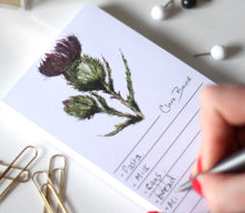 Load image into Gallery viewer, Thistle Flower of Scotland Magnetic Notepad