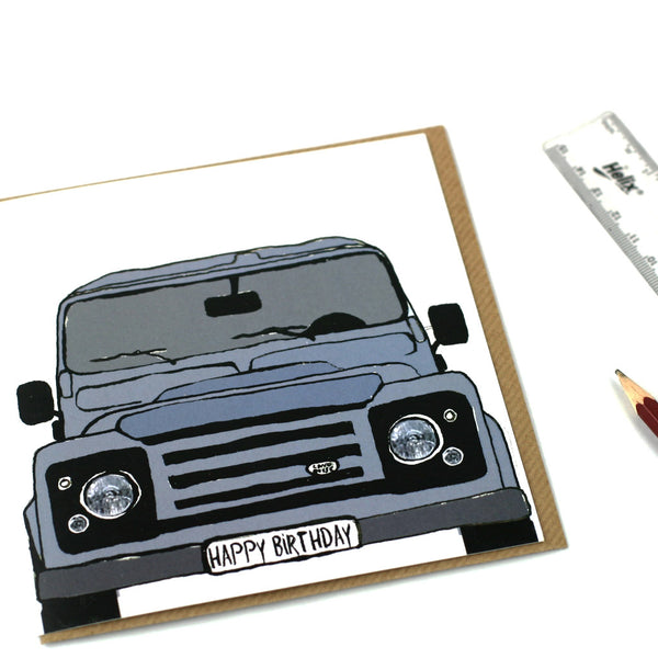 Land Rover Defender Green Card | Clare Baird – Clare Baird