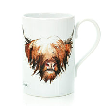 Load image into Gallery viewer, Highland Cow Hairy Coo Porcelain Mug | Artist, Clare Baird