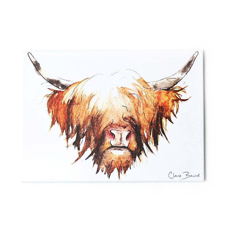 Highland Cow Hairy Coo Fridge Magnet | Artist, Clare Baird
