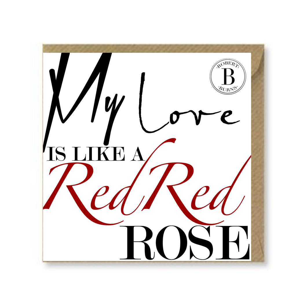 My Love is Like A Red Red Rose