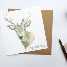 Load image into Gallery viewer, Scottish Highland Stag Greetings Card | Artist, Clare Baird