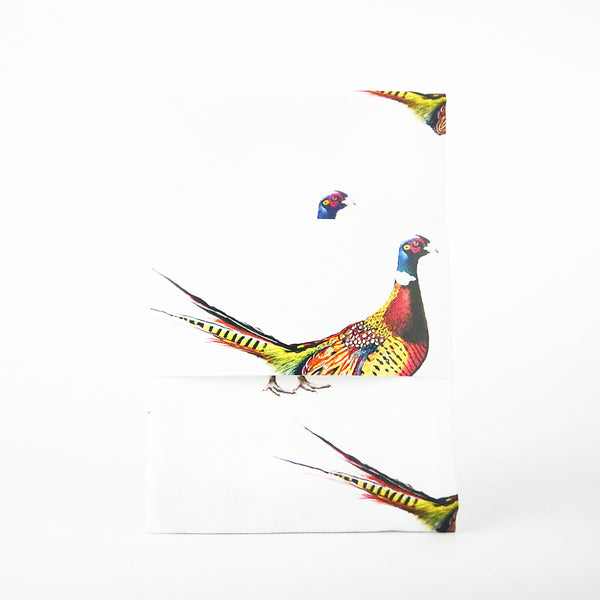 Pheasant Patterned Tea Towel