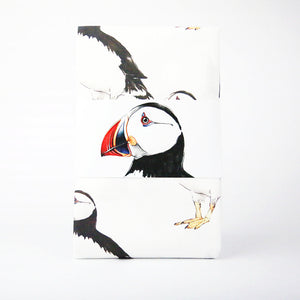 Puffin Patterned Tea Towel