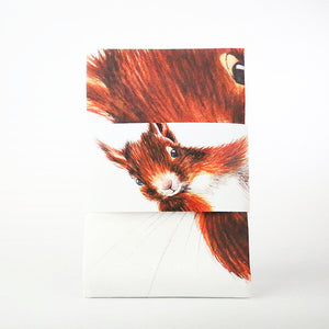 Red Squirrel Tea Towel