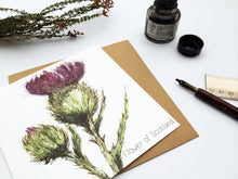 Load image into Gallery viewer, scottish thistle flower card