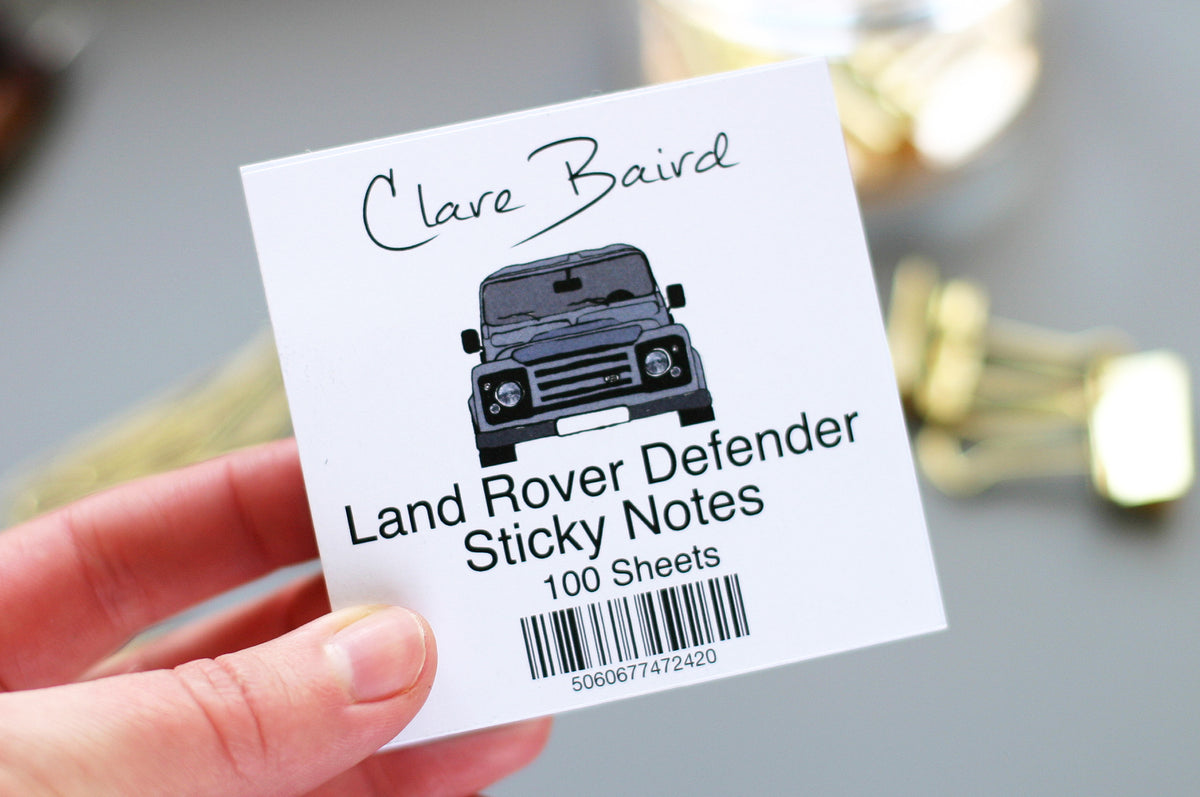 Land Rover Note Card Printable Land Rover Sticky Notes. – Clare Baird